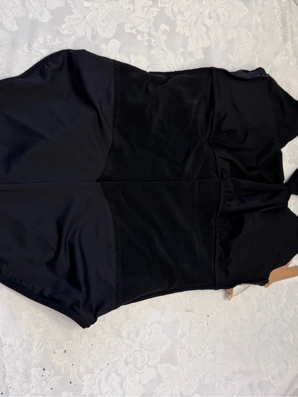 SHAPELLX size Large Black One Piece Slimming Swimsuit New W Tag - Picture 9 of 9